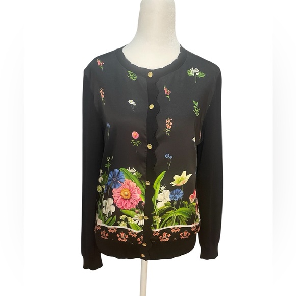 Ted Baker Black Floral Cardigan - Picture 4 of 8